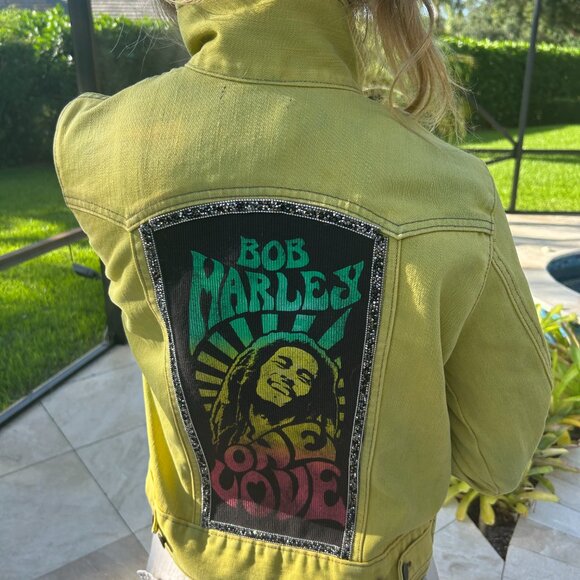 Upscaled32 - Bob Marley Vintage Denim Jacket - Picture 1 of 4